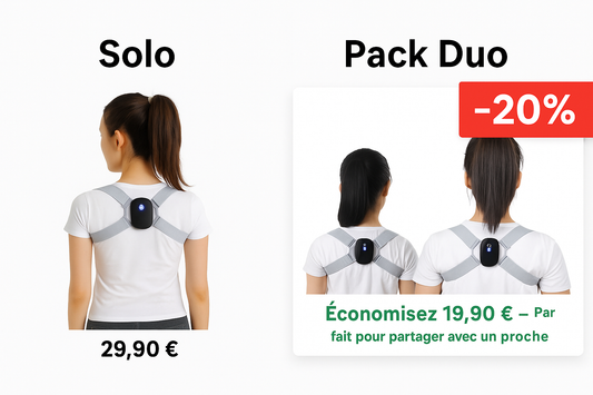 Correcteur de posture intelligent — rappel postural discret pour le bureau → ✓.